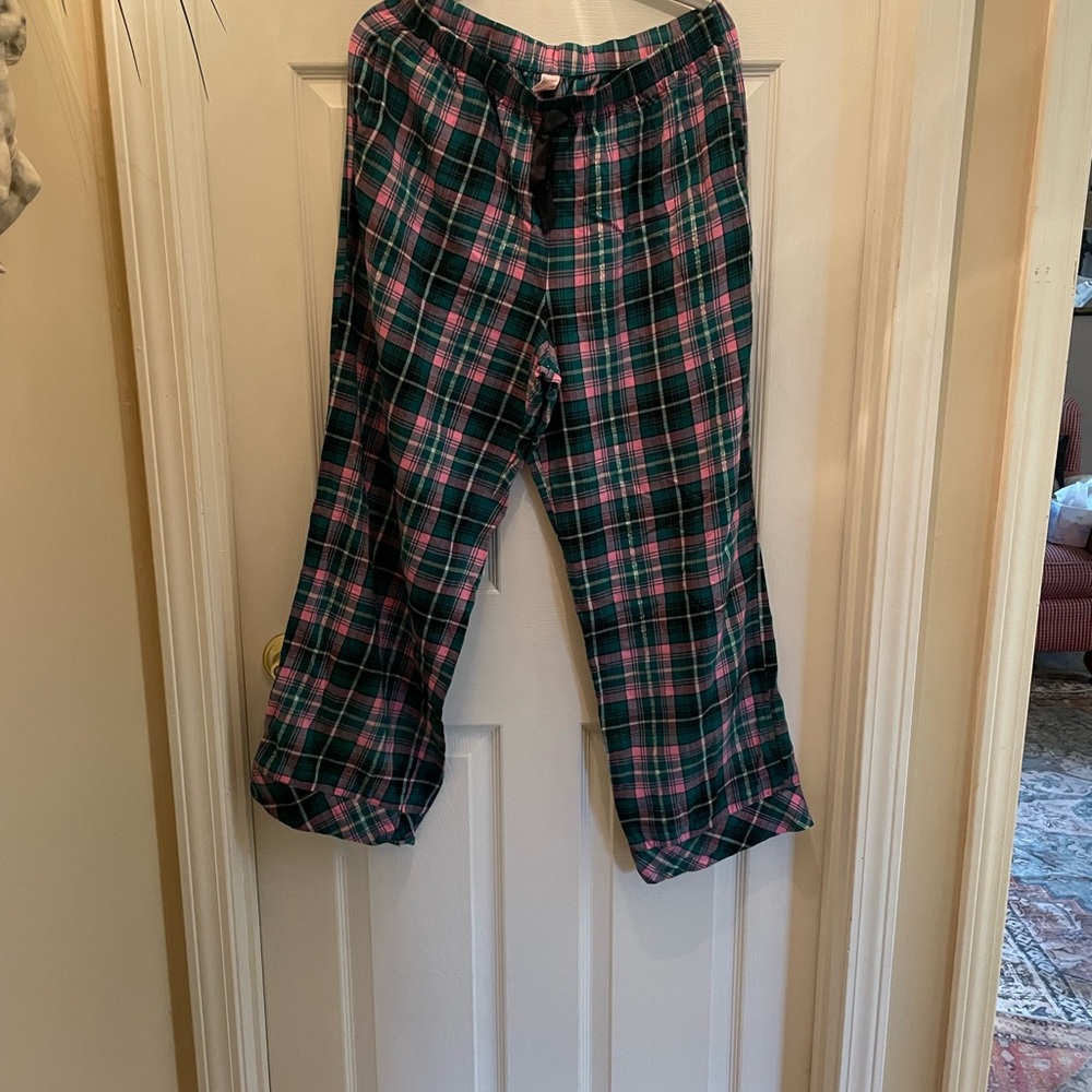 Victoria's Secret Plaid Pajama Set - Pink and Green - Picture 3 of 7